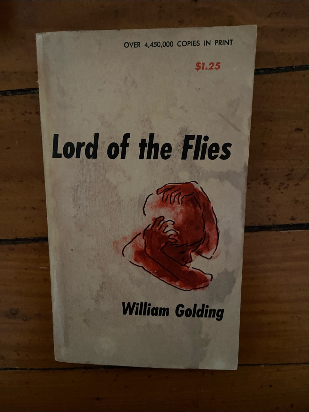 Vintage paperback Classic Lord of the Flies William Golding White Cover Red book
